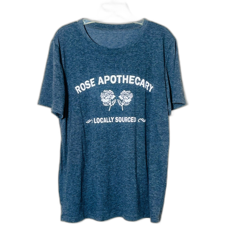 Schitt's Creek Rose Apothecary Graphic T-Shirt Gray XXL David Short Sleeve